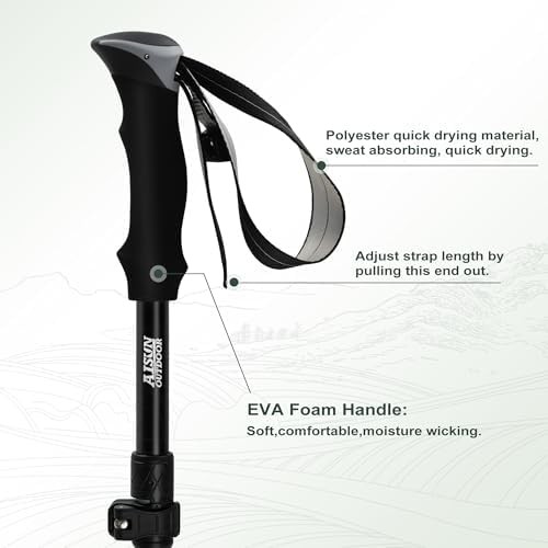 Folding trekking poles with EVA grip — photo 4