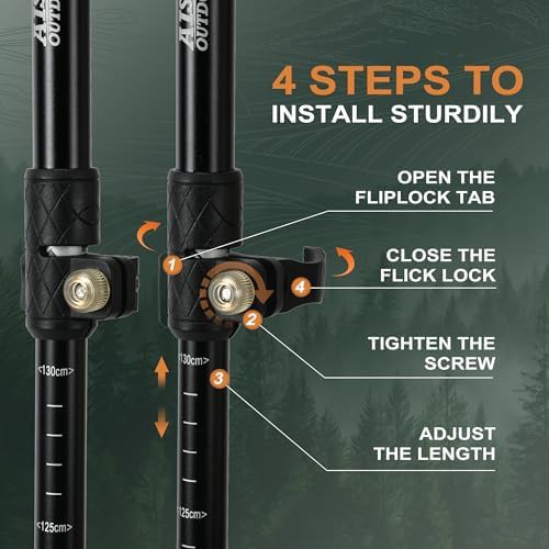 Folding trekking poles with EVA grip — photo 5