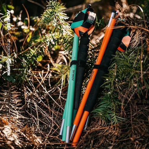 Green 120cm ultralight foldable trail pole — photo 3