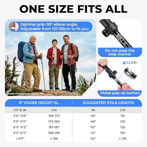 Aluminum trifold anti slip hiking pole — photo 5
