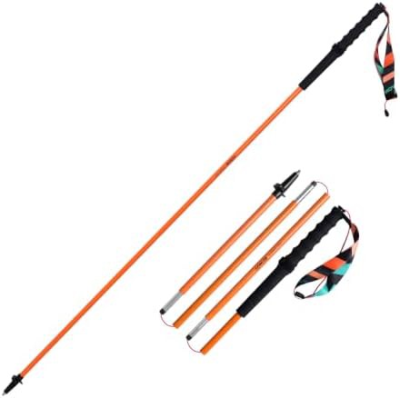 Collapsible aluminum hiking walking stick