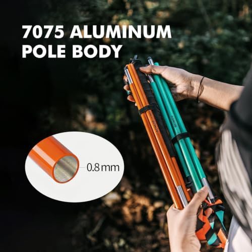 Collapsible aluminum hiking walking stick — photo 3